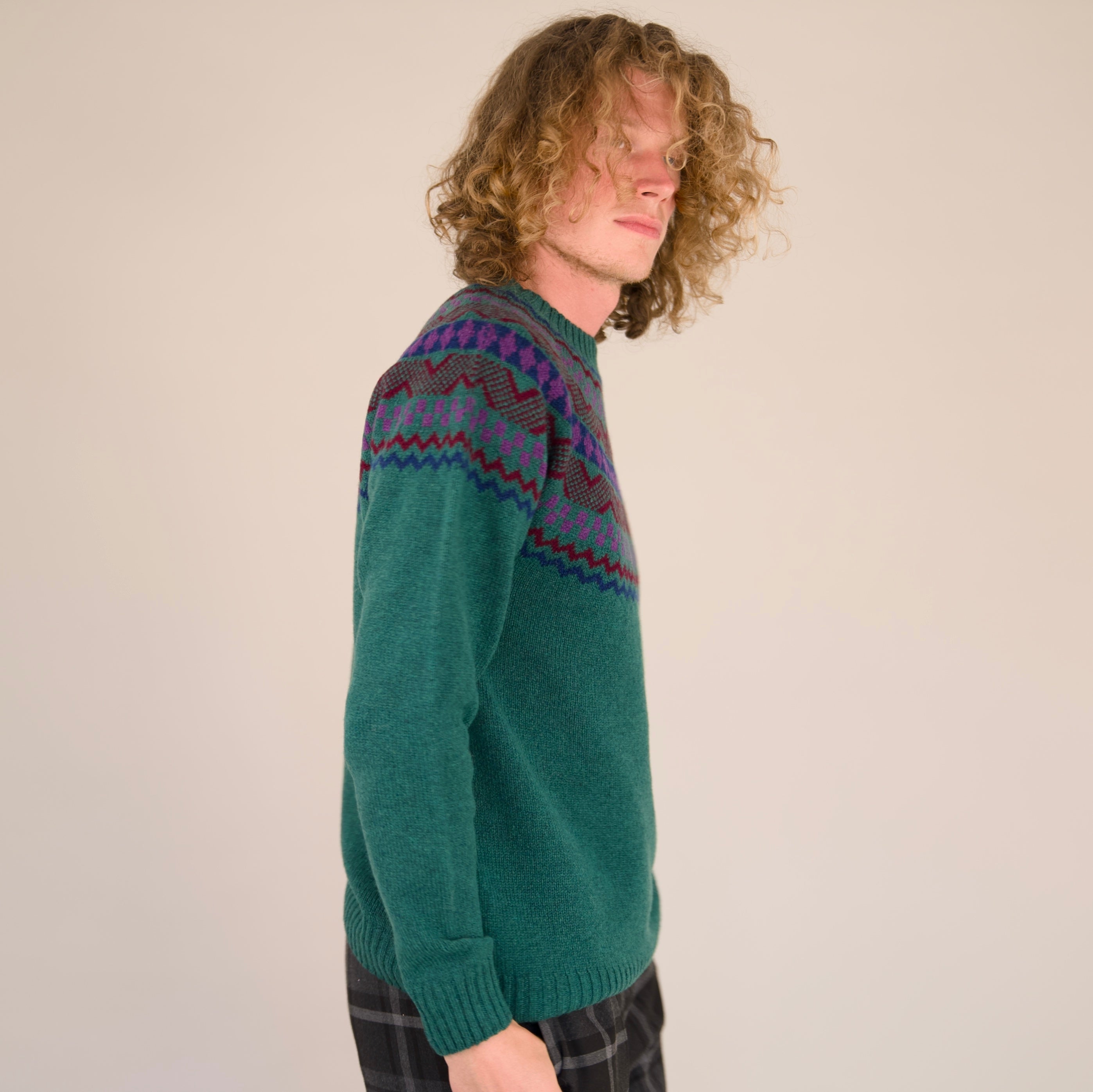 Men’s Soho Fair Isle Jumper | Classic British Knitwear | Seamless Yoke Design | Premium Wool Sweater Inspired by Royal Family Style | Heritage Pattern Pullover for Winter