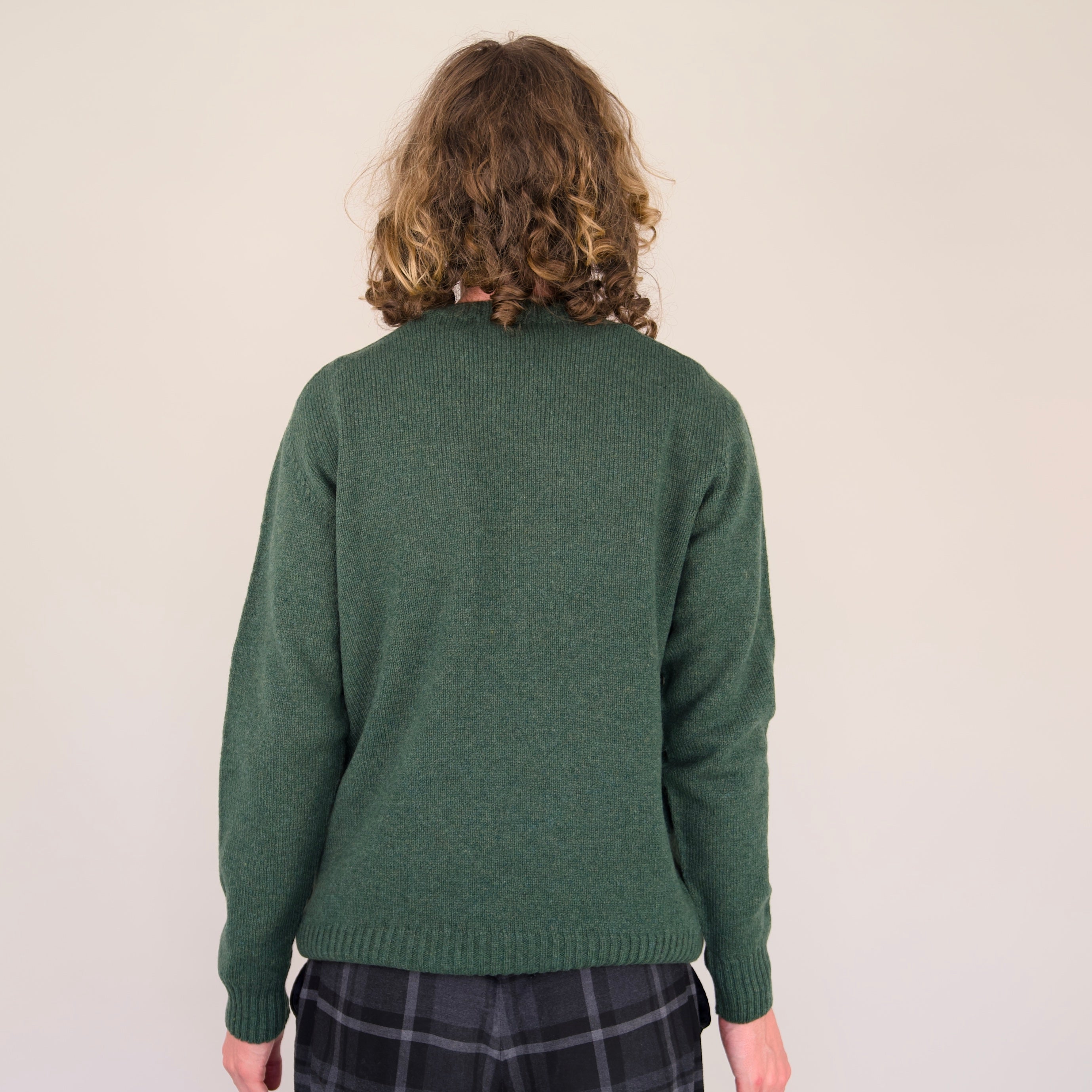Seamless Crew Jumper – Rosemary | 100% Geelong Lambswool | Made in the UK