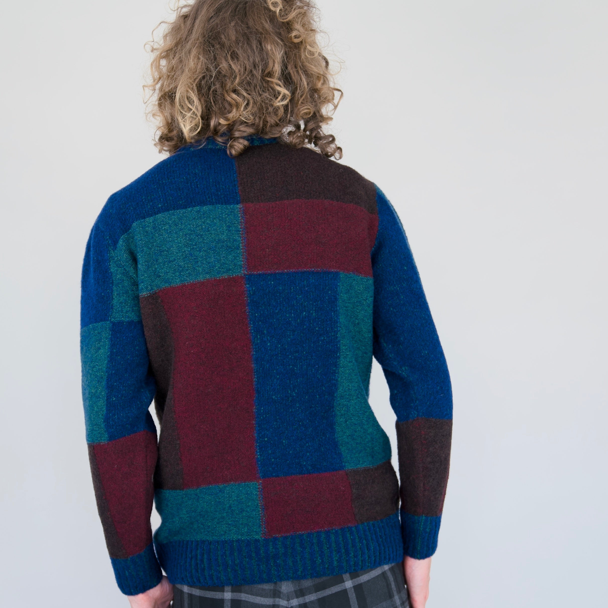 Men’s Soufflé Yarn Jumper | Super Soft Fluffy Knit | Intarsia Pattern Sweater for Autumn & Winter | Lightweight Cozy Pullover | Soufflé - Carnaby - Regal