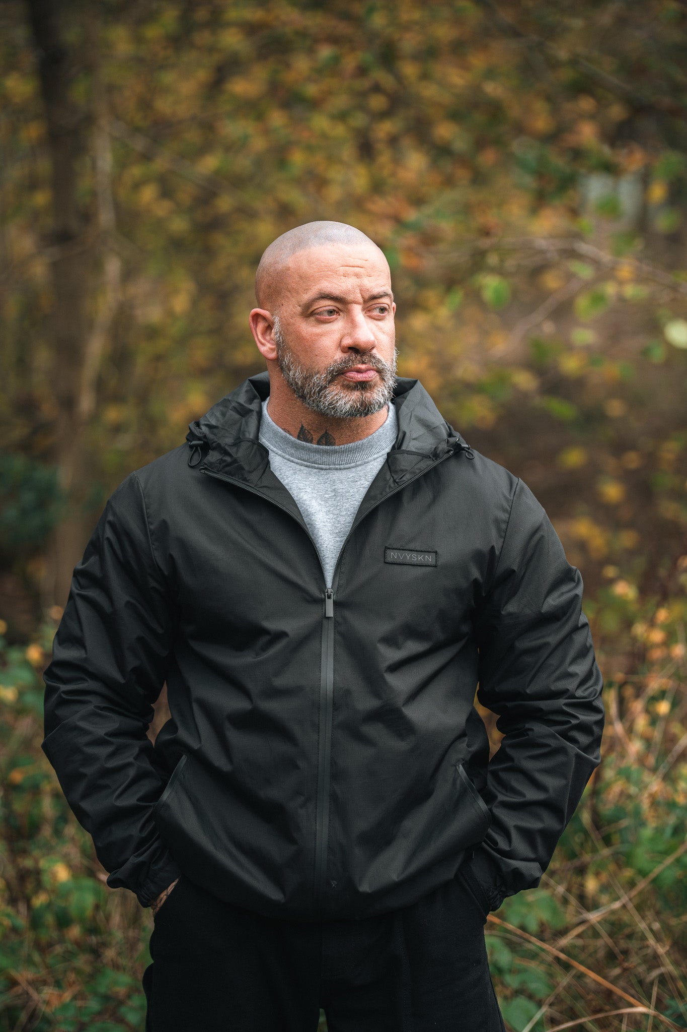 NVYSKN Mens Waterproof Hiking Jacket Lightweight Windproof Tactical Black