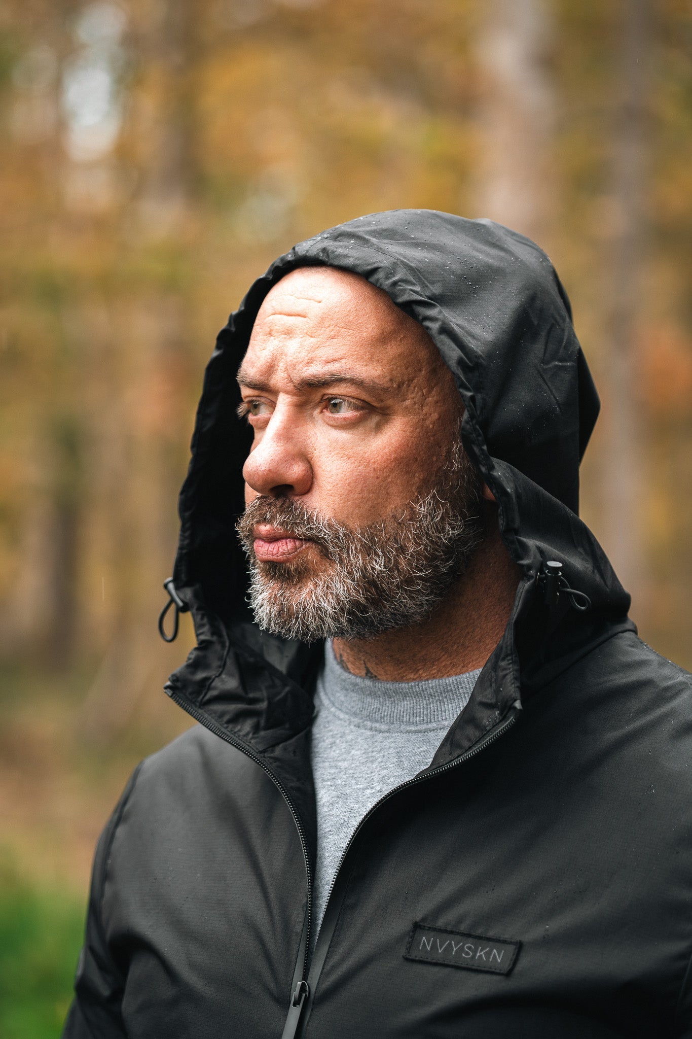 NVYSKN Mens Waterproof Hiking Jacket Lightweight Windproof Tactical Black