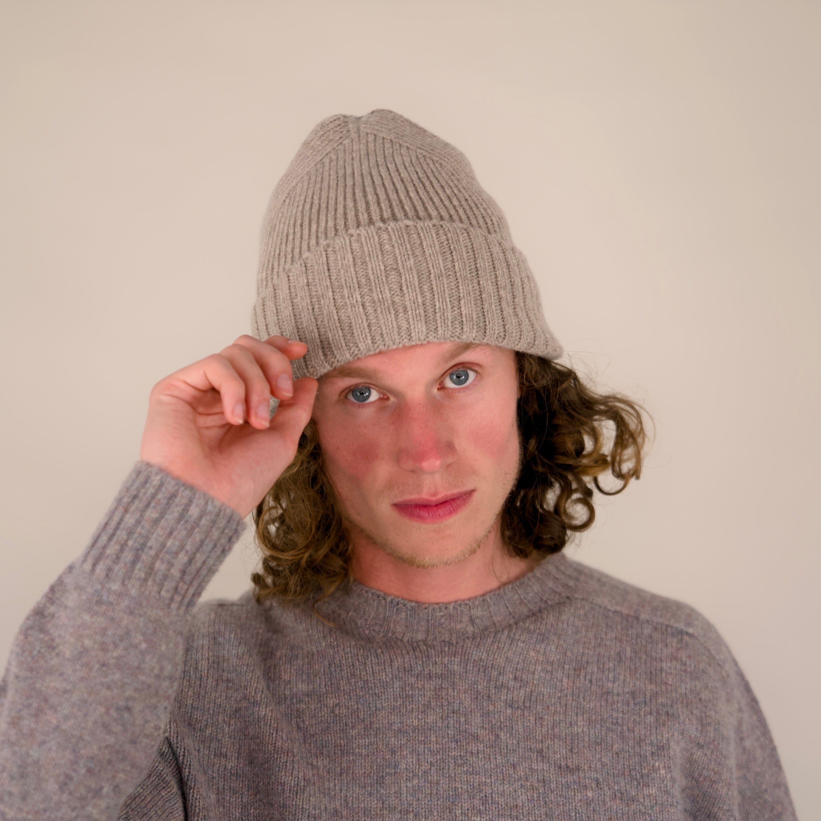 Furrow Hat – 100% Lambswool | Seamless 3D Knitted Beanie | Made in the UK | Cobble