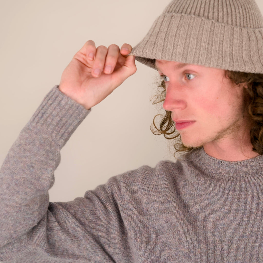 Furrow Hat – 100% Lambswool | Seamless 3D Knitted Beanie | Made in the UK | Cobble
