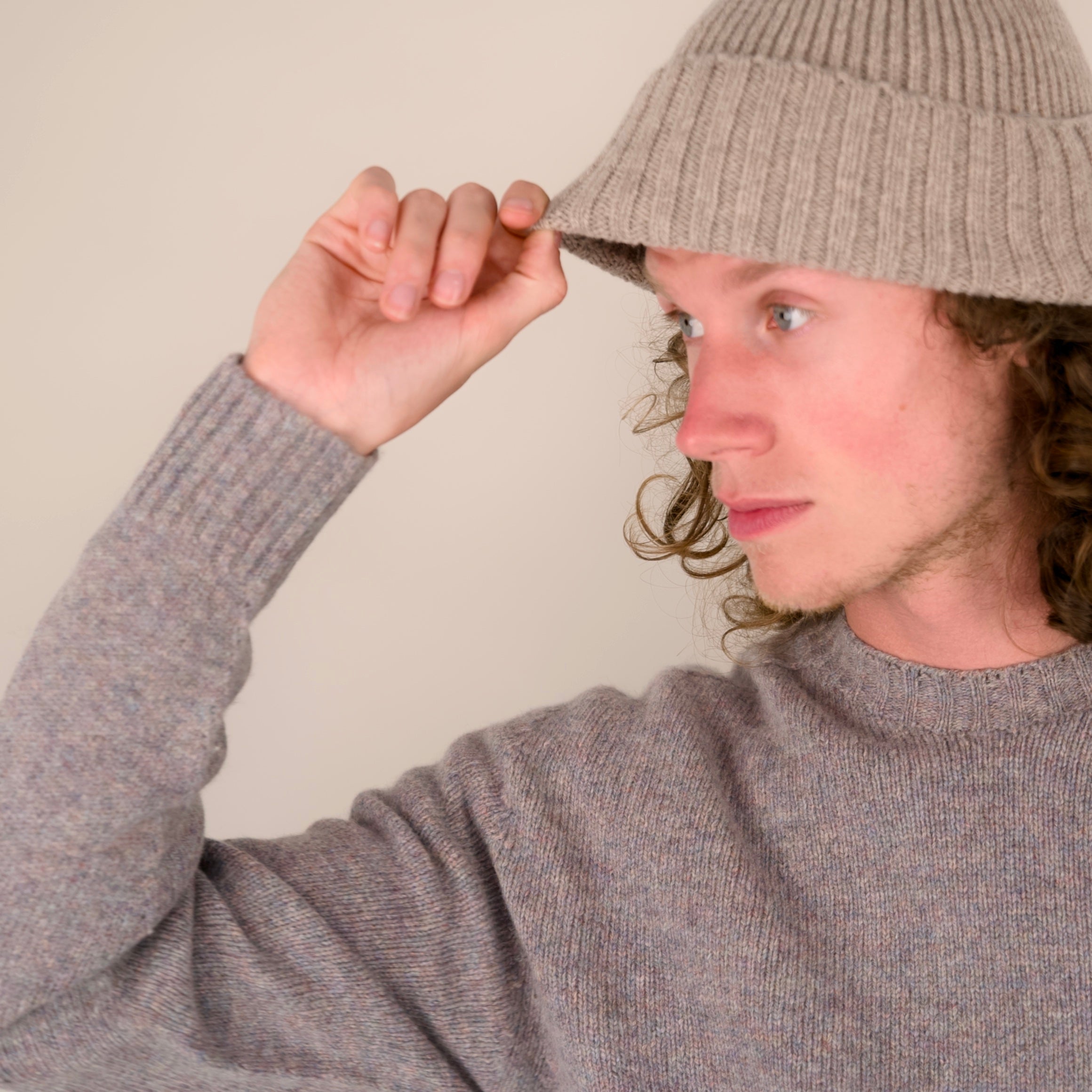 Furrow Hat – 100% Lambswool | Seamless 3D Knitted Beanie | Made in the UK | Cobble