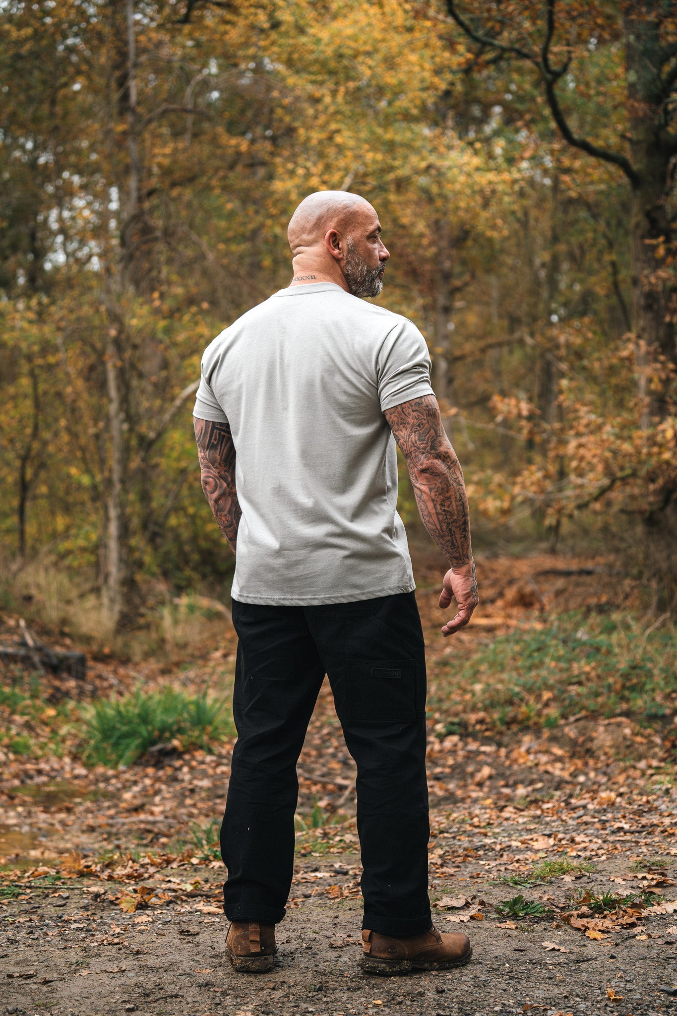 NVYSKN Mens Heavyweight Cotton T-Shirt 220GSM Regular Long Fit