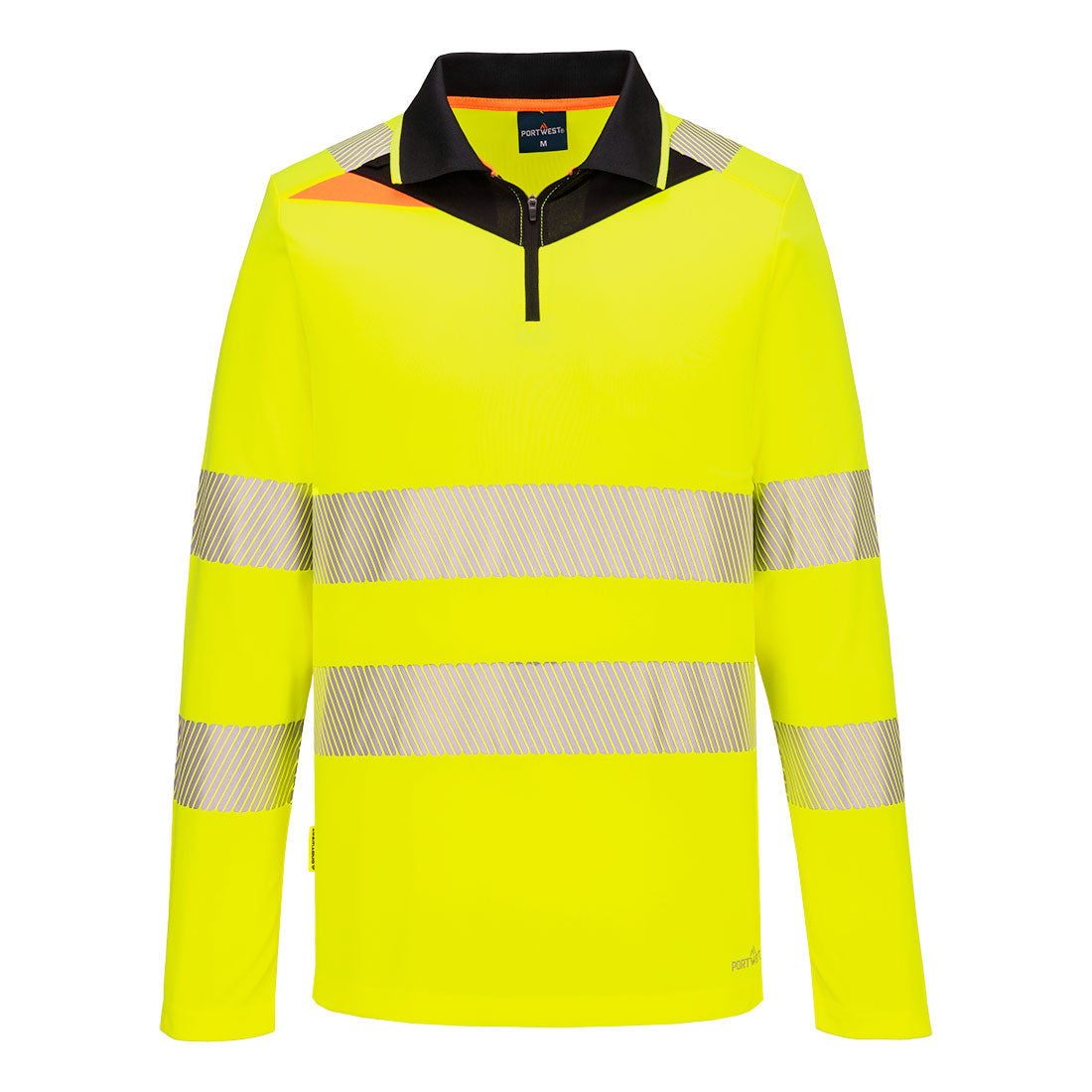 Portwest DX4 Hi-Vis Zip Polo Shirt L/S