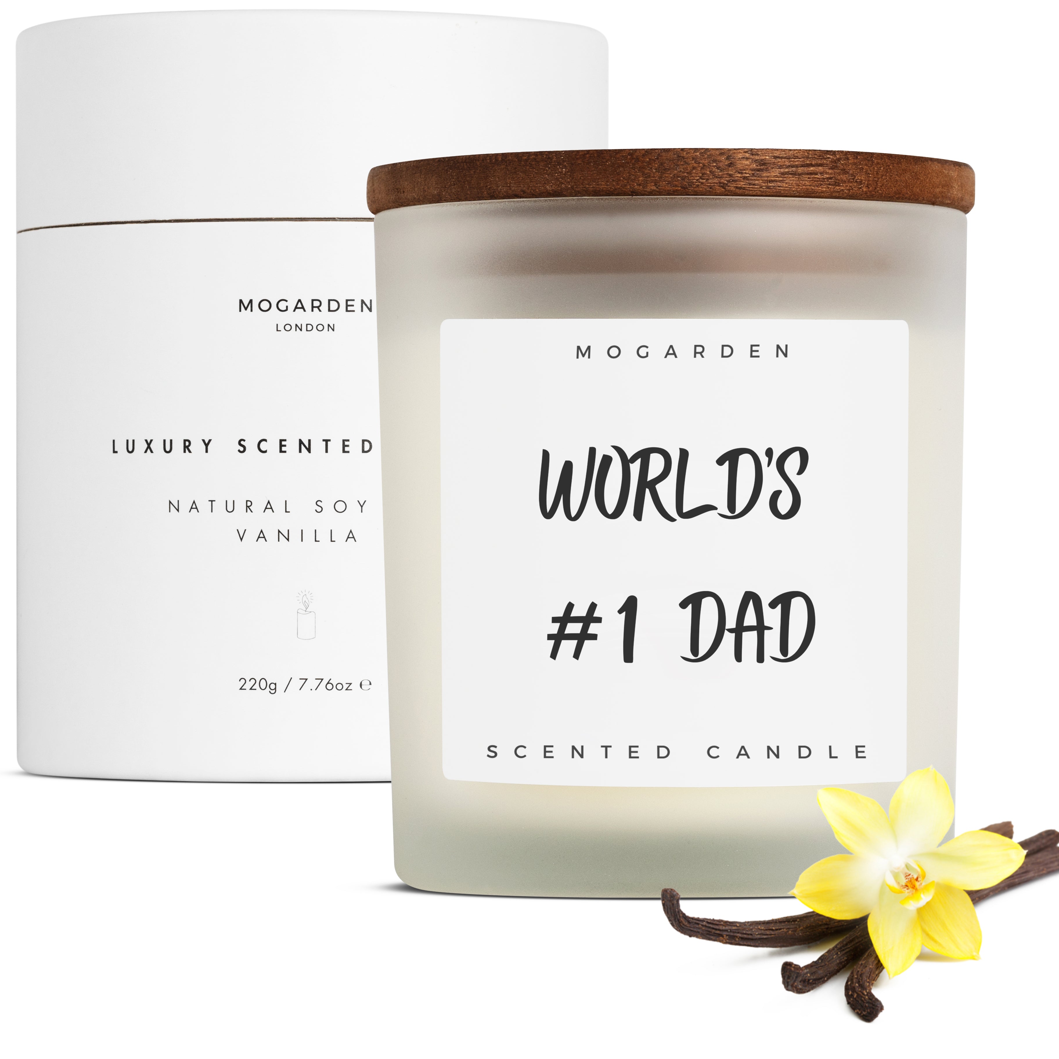 Father's Day Candle Gift, Father's Day's Gifts, Dad Candle, Dad Gifts, Luxury Vanilla Scented Candle Natural Soy 220g
