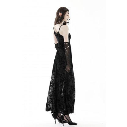 Dark In Love Dahlia Dress – Ankle-Length Floral Strap Midi Dress