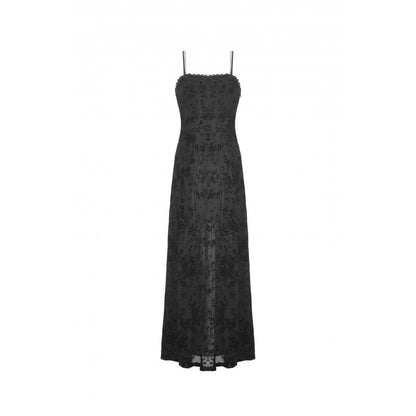 Dark In Love Dahlia Dress – Ankle-Length Floral Strap Midi Dress