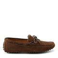 Laced Driving Loafers, brown suede - QHA UK