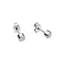 Fred Bennett Smaller Fit Stainless Steel Stud Earrings with CZ