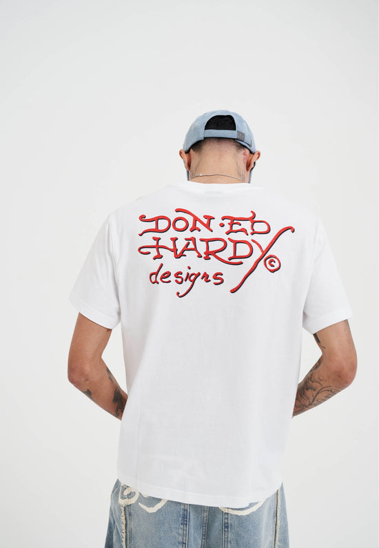 Mens 97 Eagle Diamante T-Shirt - White