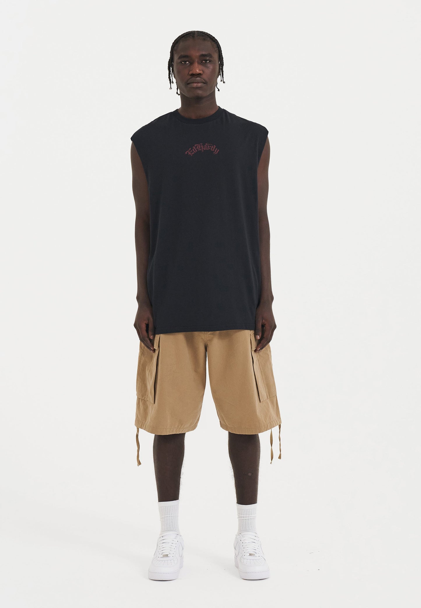 Mens Dragon Crawl Woven Cargo Shorts - Beige