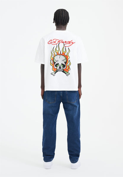 Mens Nyc-Skull Diamante Denim Trousers Jeans - Indigo