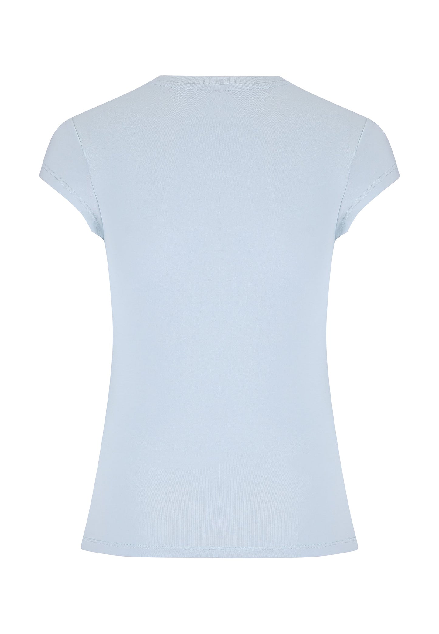 Womens Koi Wave Diamante Cap Sleeve Tshirt Top - Blue