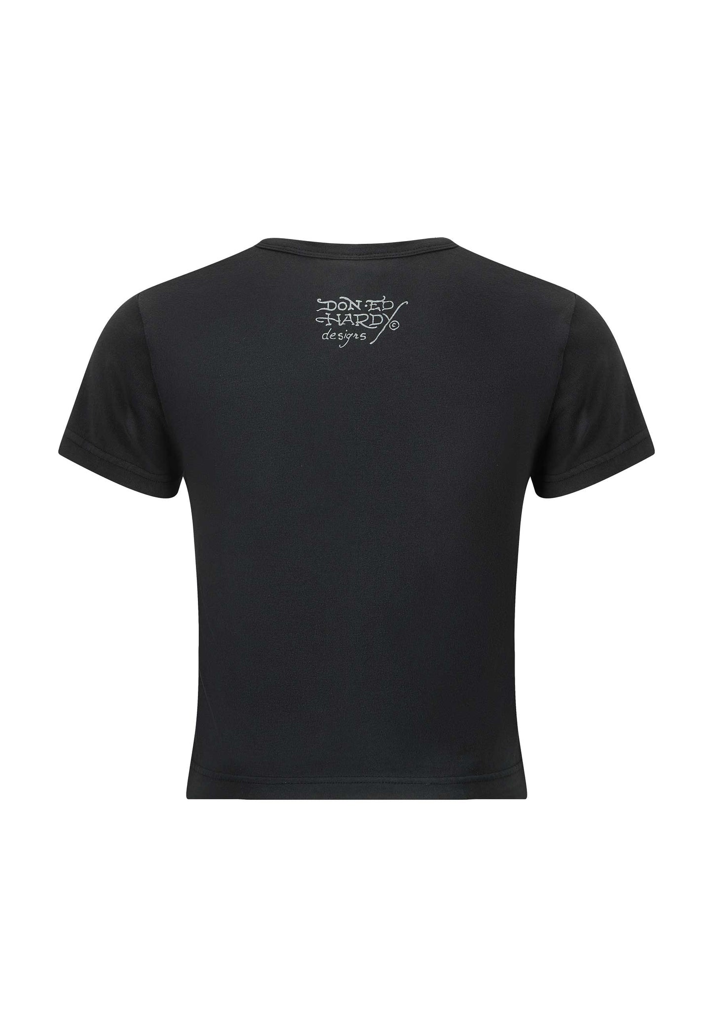 Womens New York City Cropped Baby Tshirt Top - Black