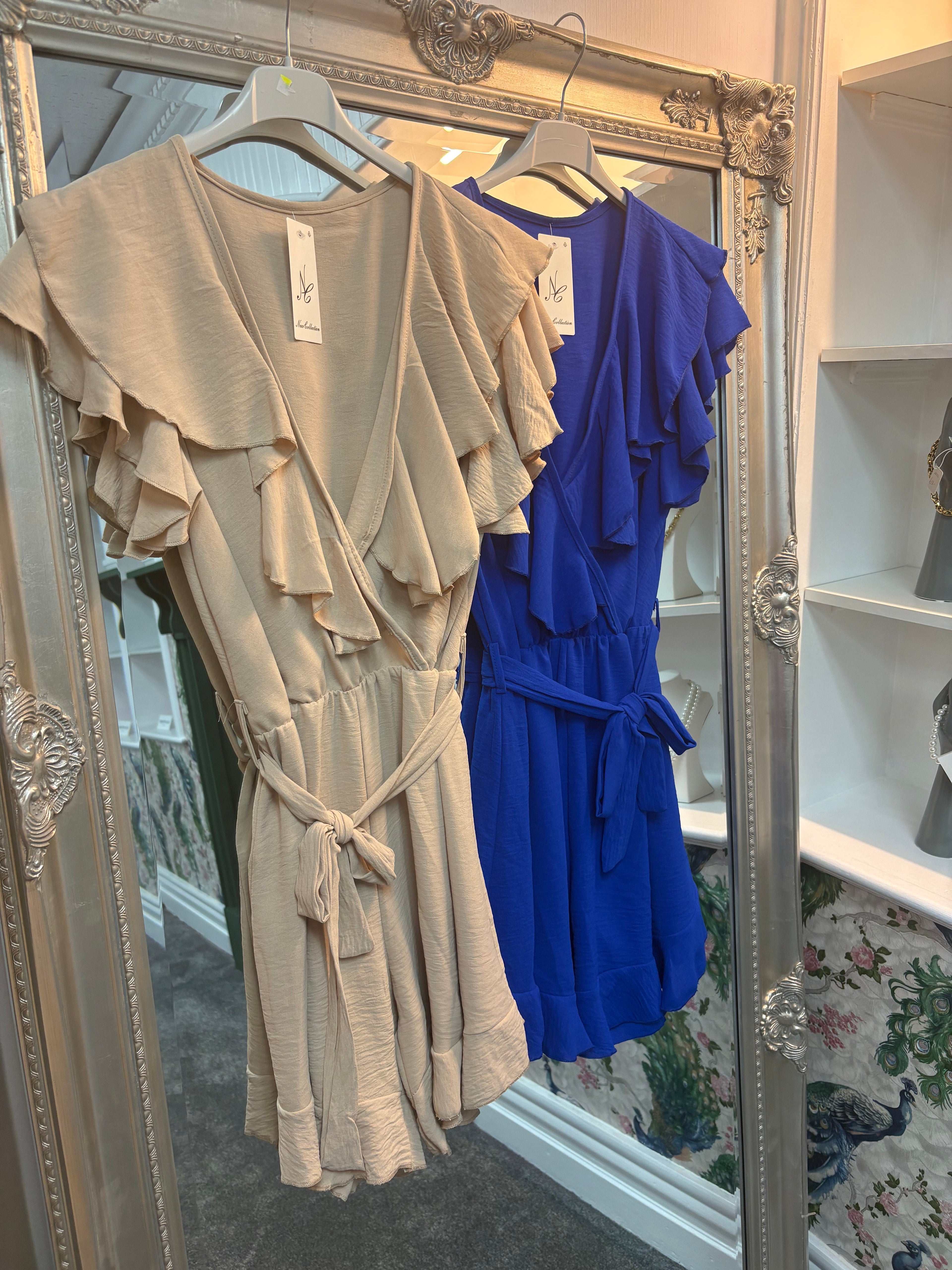 Frill Sleeve Playsuit – One Size Fits UK 8–14