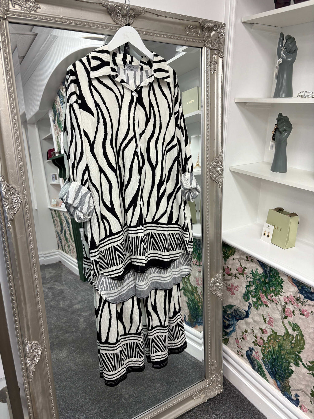 Luxtyle Zebra Co-ord Set – One Size (Fits 8–16/18)