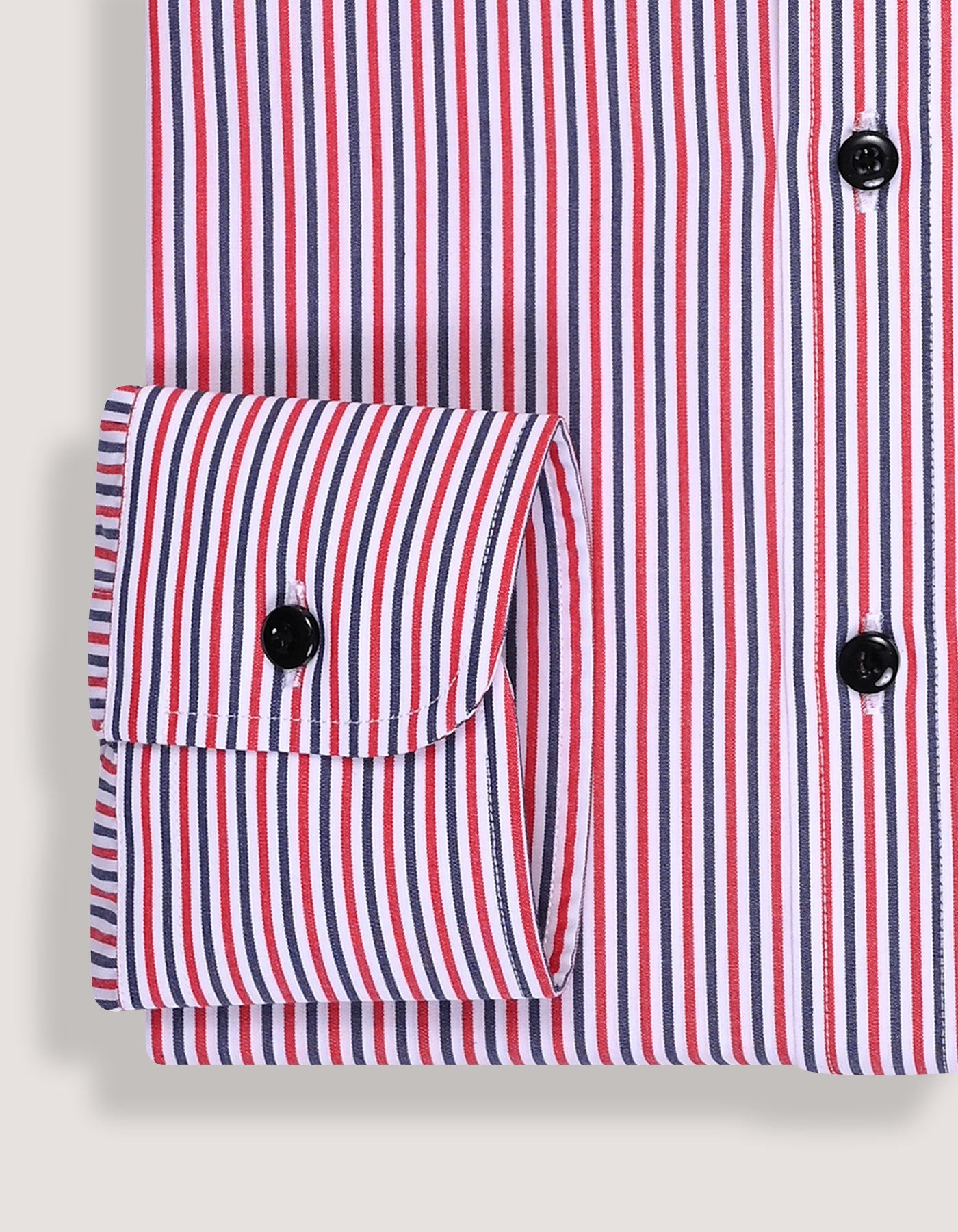 Red & Blue Tailored Smart Fit Striped Shirt