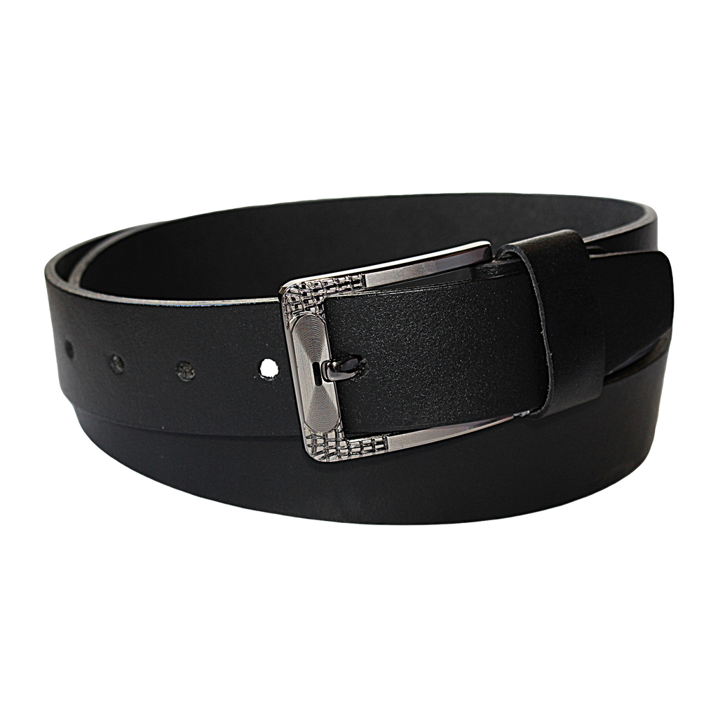 QHA Mens 38mm Real Cowhide Leather Belt with Pin Buckle, Strong & Stylish G03