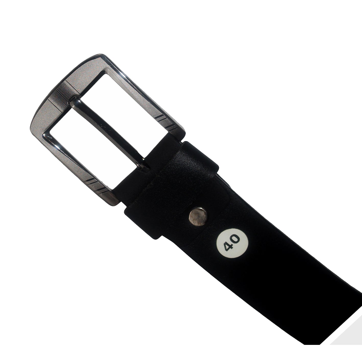 QHA Mens Black Real Leather Belt Real Cowhide Heavy Duty 38mm Wide G07