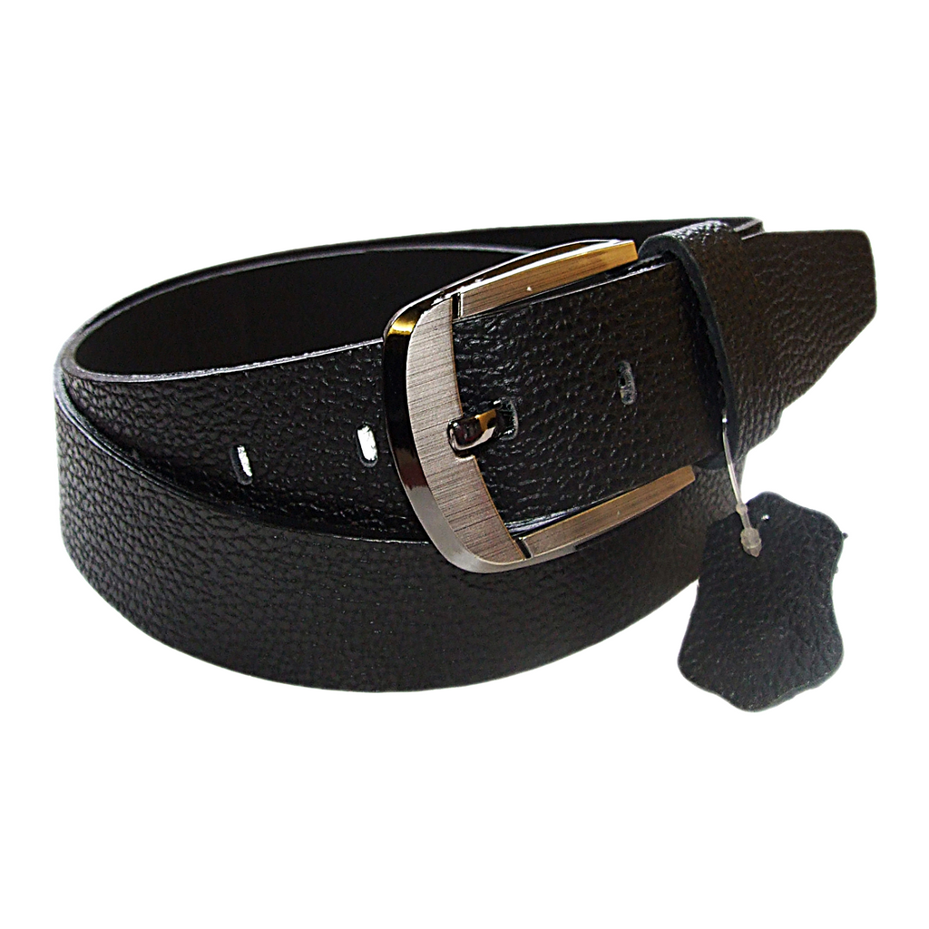 QHA Mens 38mm Real Cowhide Leather Belt with Pin Buckle, Strong & Stylish G09