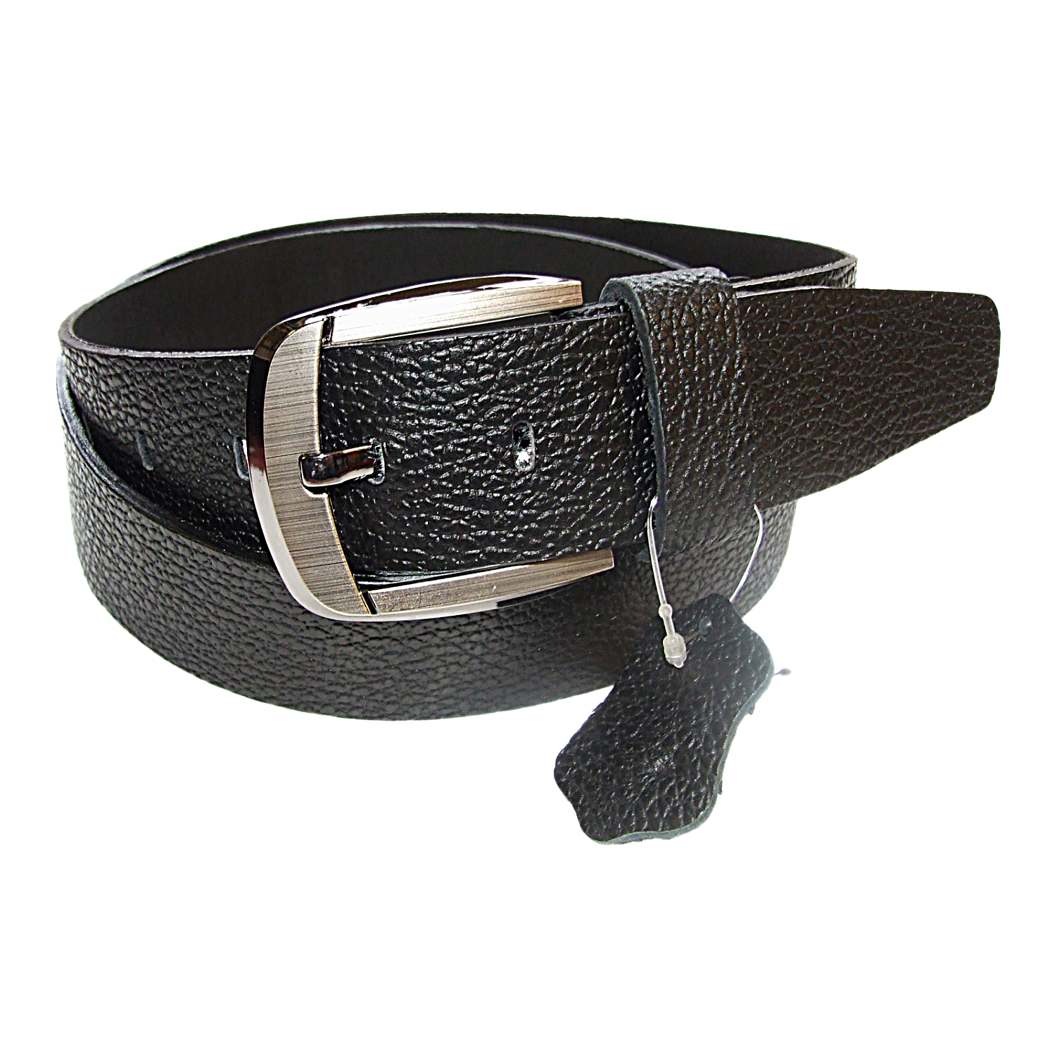 QHA Mens 38mm Real Cowhide Leather Belt with Pin Buckle, Strong & Stylish G09