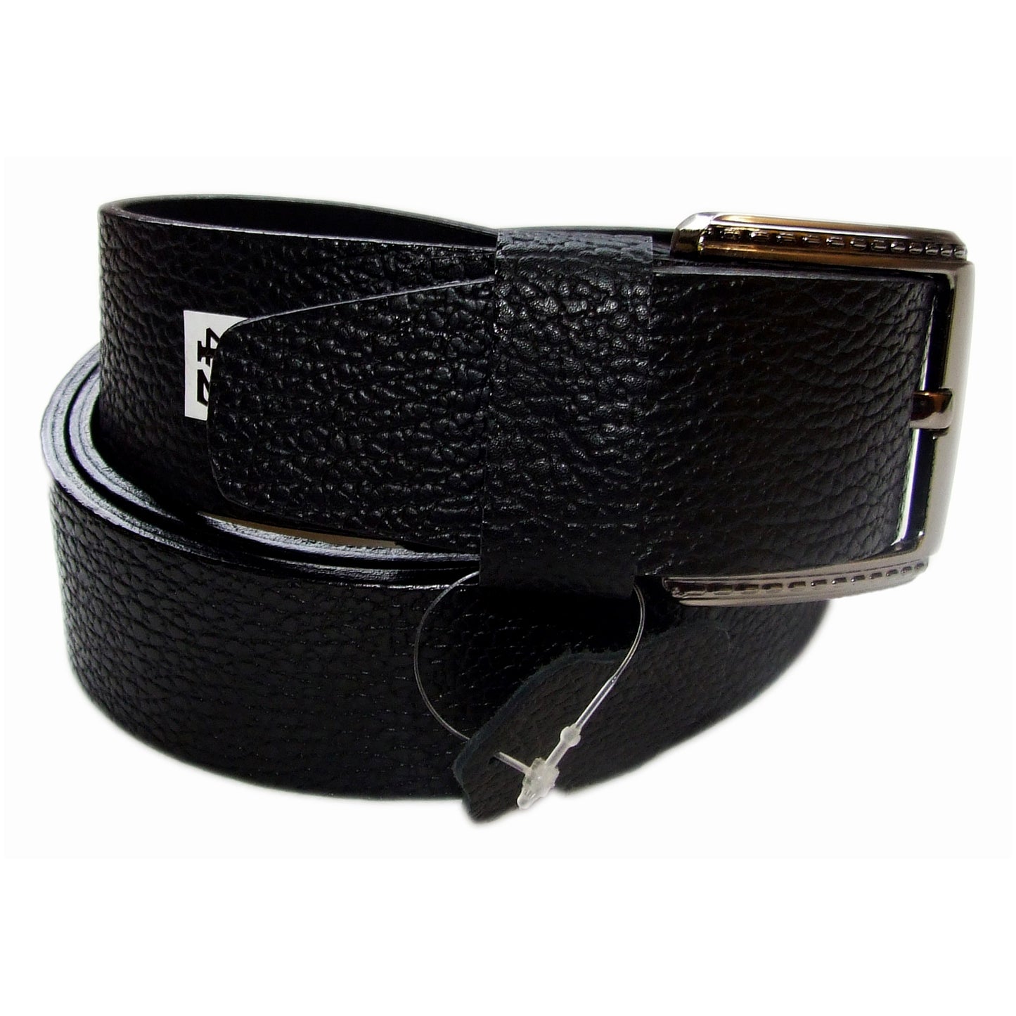 QHA Mens Black Real Leather Belt Real Cowhide Heavy Duty 38mm Wide G12