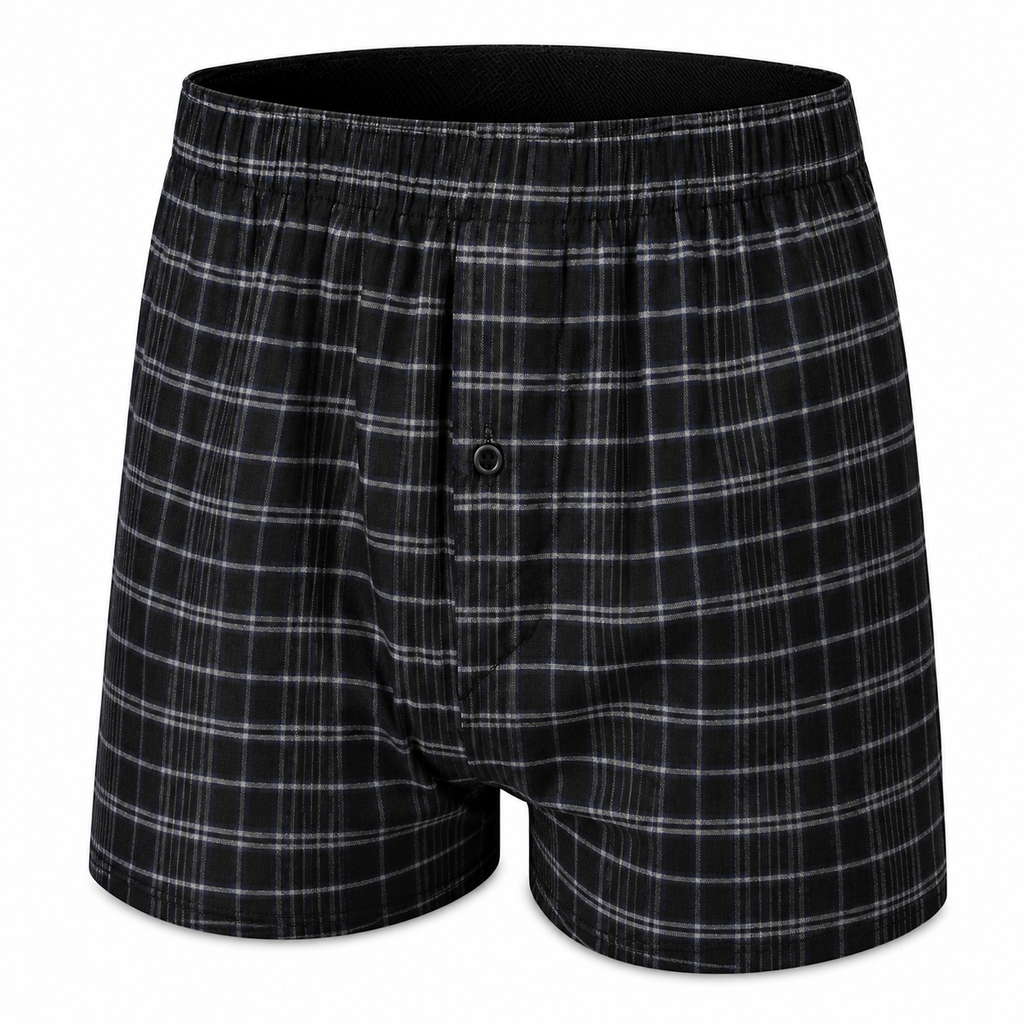 Payden Mens 3 Pack Check Boxer Shorts Cotton Rich Underwear S-2XL - QHA UK