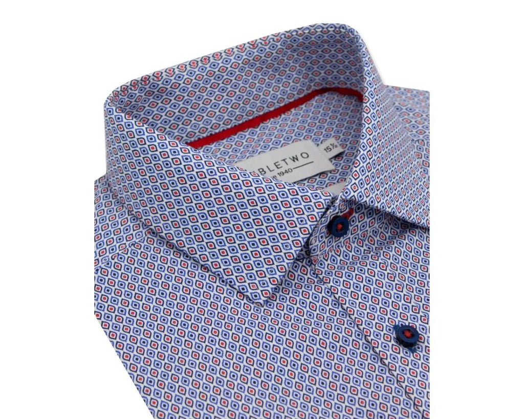 Double Two Long Sleeve Multi Coloured Classic Collar Shirt For Men In Size 19 to 23 Inch Collar