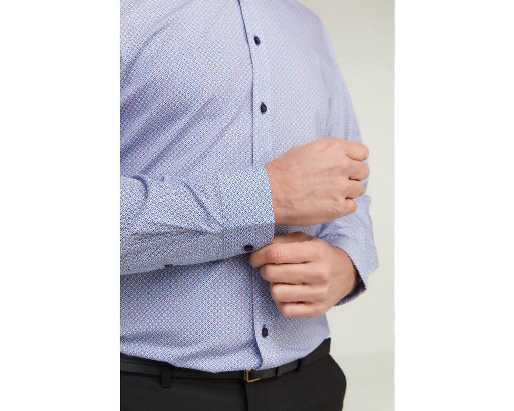 Double Two Long Sleeve Multi Coloured Classic Collar Shirt For Men In Size 19 to 23 Inch Collar