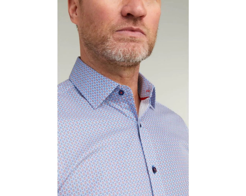 Double Two Long Sleeve Multi Coloured Classic Collar Shirt For Men In Size 19 to 23 Inch Collar