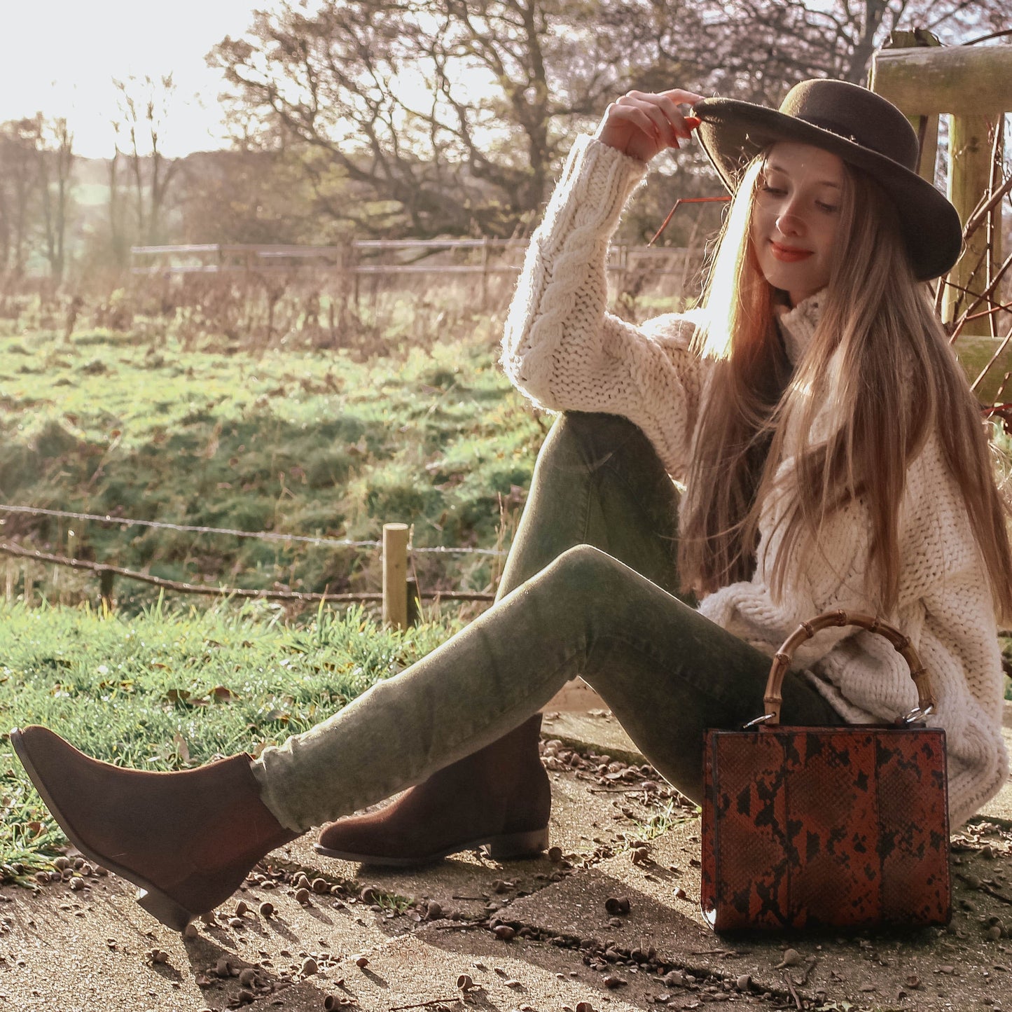 Women's Brown Suede Chelsea Boots, Welted Leather Sole - QHA UK