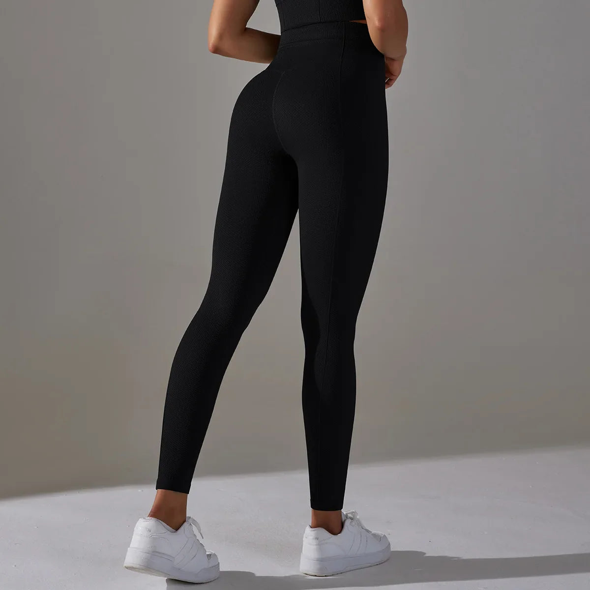 Seamless High-Waist Yoga Leggings for Women – Dot Tummy Control, Non-See-Through Gym Fitness Pants