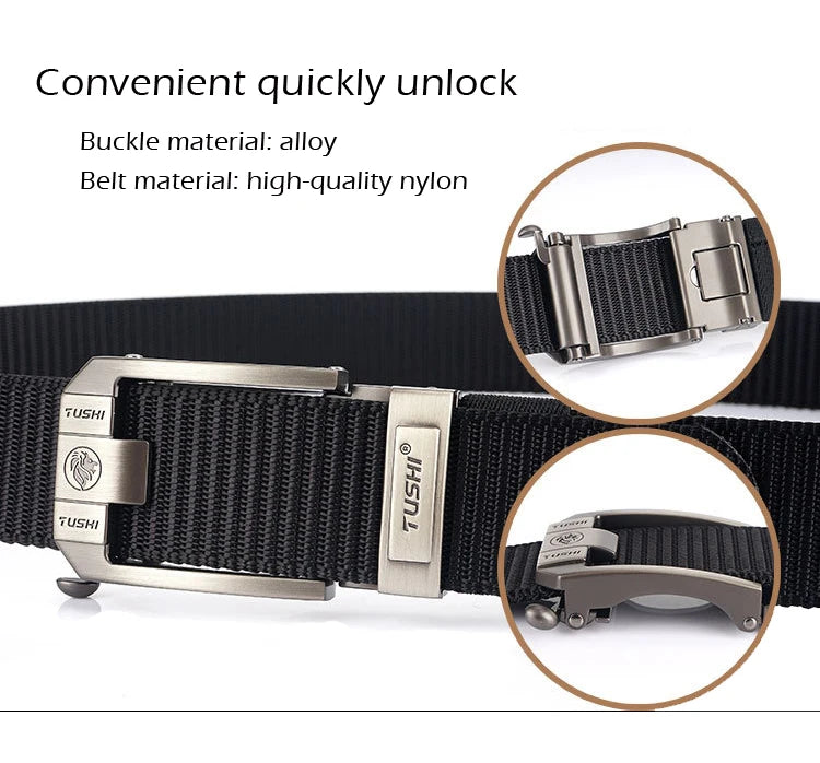 MEDYLA Tactical Nylon Belt Metal Buckle Heavy Duty Military Police Mens UK