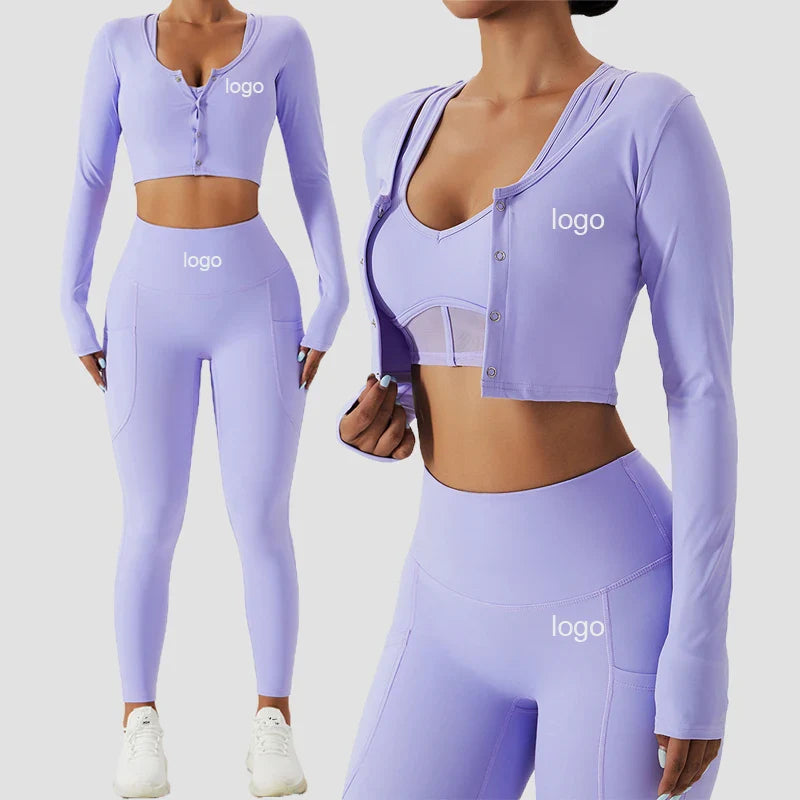 Casual Neno Matching Gym Fitness Sets 2 Piece Outfits Clothing Women Two Piece