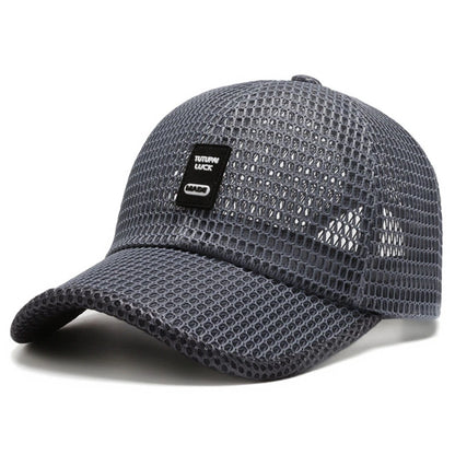 Mens Polyester Mesh Baseball Cap Adjustable Sun Protection