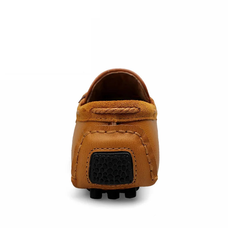 Handmade Pure Real Genuine Leather Breathable 4 Season Men Dress Business Loafers