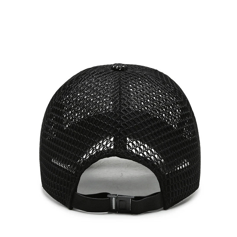 Mens Polyester Mesh Baseball Cap Adjustable Sun Protection