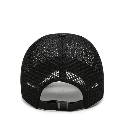 Mens Polyester Mesh Baseball Cap Adjustable Sun Protection