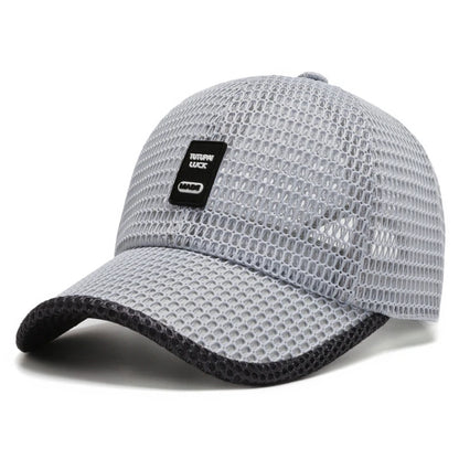 Mens Polyester Mesh Baseball Cap Adjustable Sun Protection