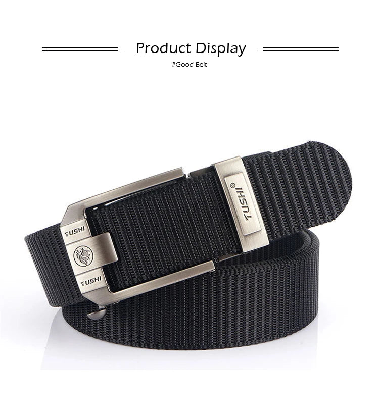 MEDYLA Tactical Nylon Belt Metal Buckle Heavy Duty Military Police Mens UK