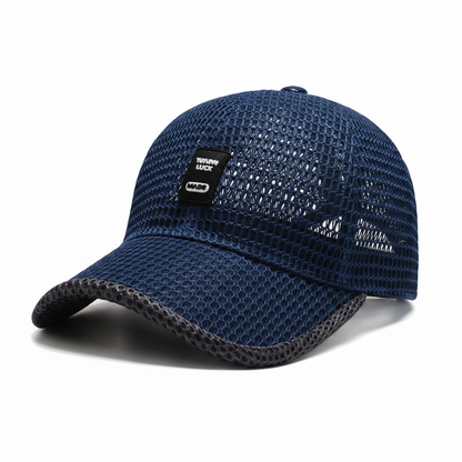 Mens Polyester Mesh Baseball Cap Adjustable Sun Protection
