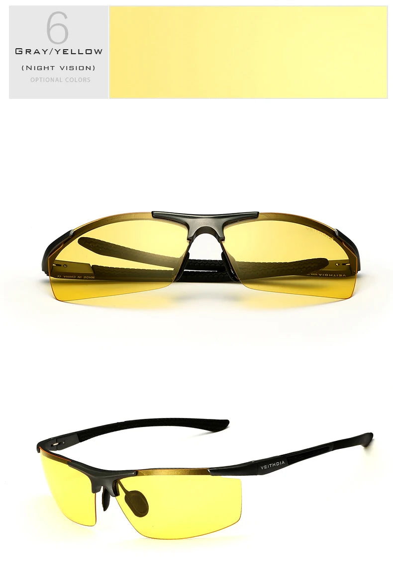 VEITHDIA Mens Polarized UV400 Sunglasses | Aluminum-Magnesium Frame 6588