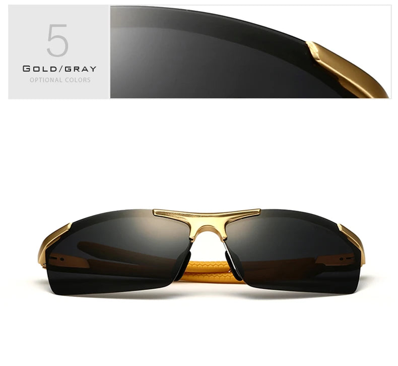 VEITHDIA Mens Polarized UV400 Sunglasses | Aluminum-Magnesium Frame 6588