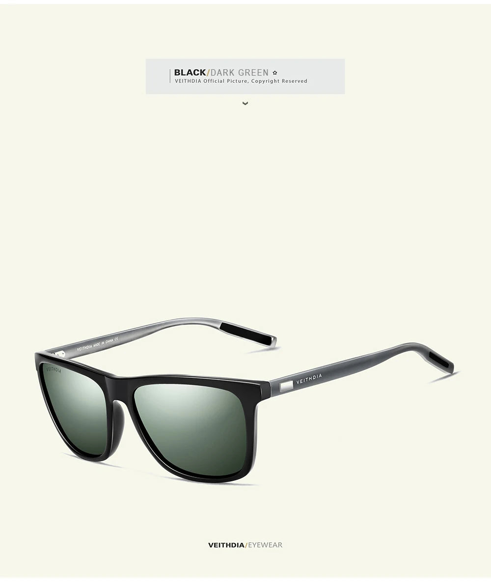 Mens Retro Square Polarized Sunglasses Men Women Aluminum TR90 UV400