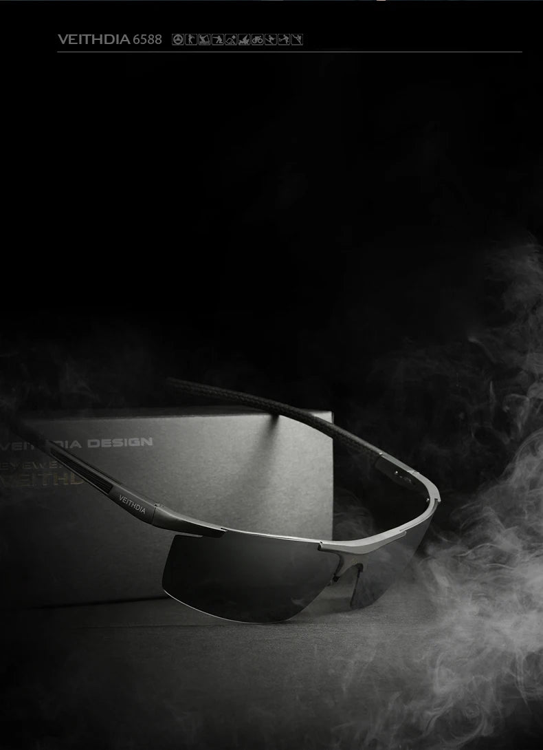 VEITHDIA Mens Polarized UV400 Sunglasses | Aluminum-Magnesium Frame 6588