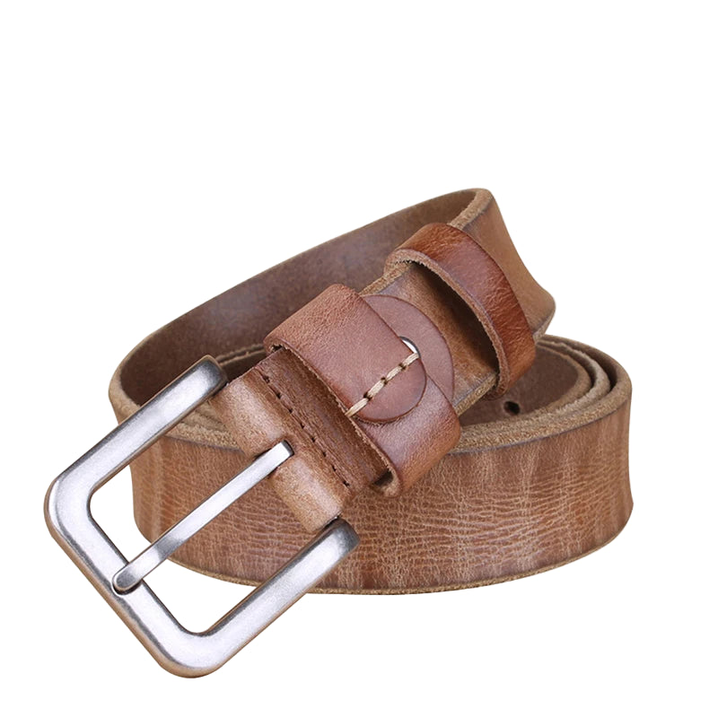 Womens Genuine Cowhide Leather Belt | Unisex Classic Pin Buckle | 22mm/23mm Wide