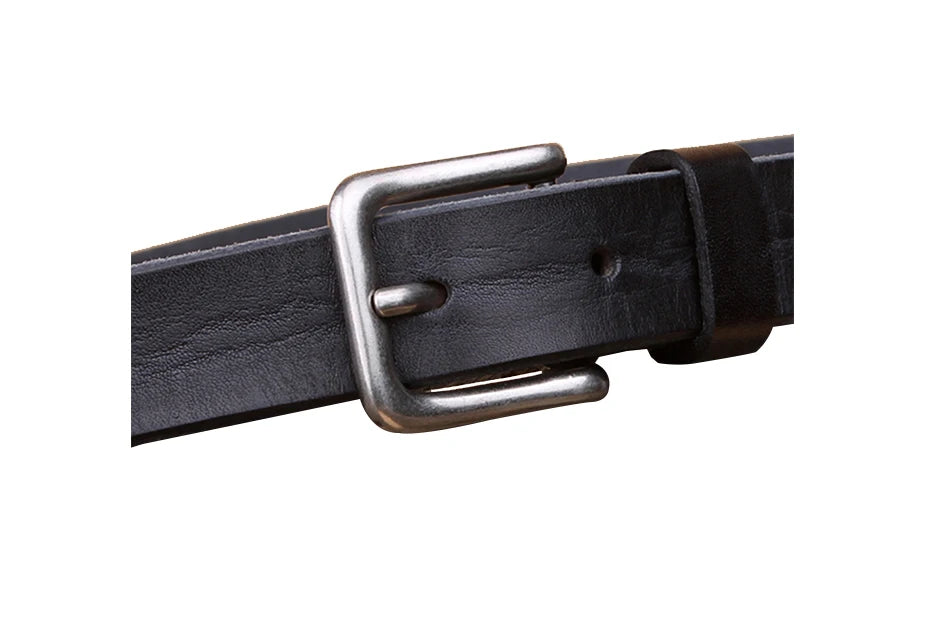 Womens Genuine Cowhide Leather Belt | Unisex Classic Pin Buckle | 22mm/23mm Wide