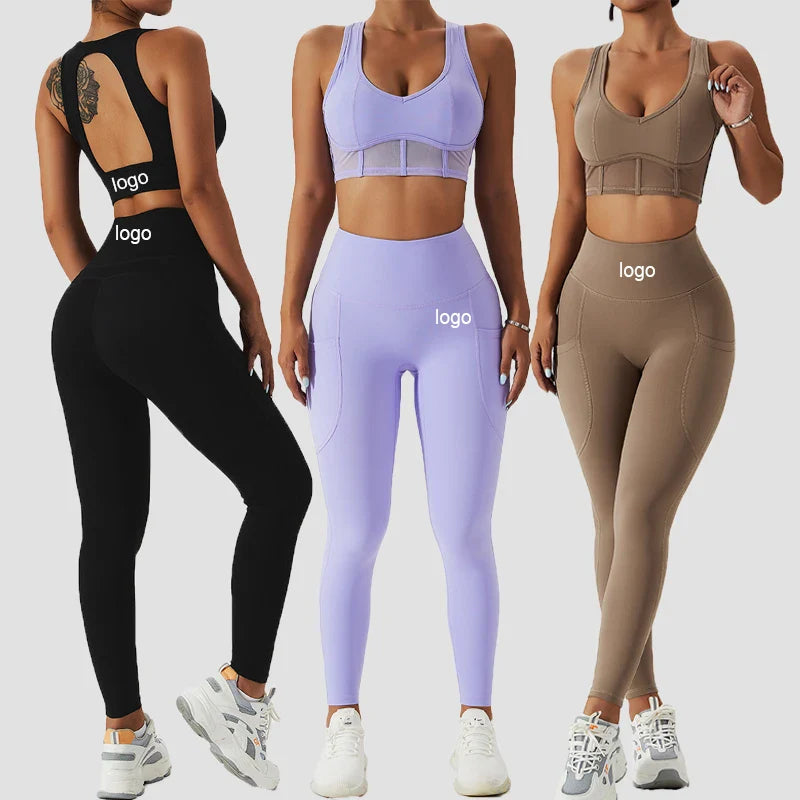 Casual Neno Matching Gym Fitness Sets 2 Piece Outfits Clothing Women Two Piece